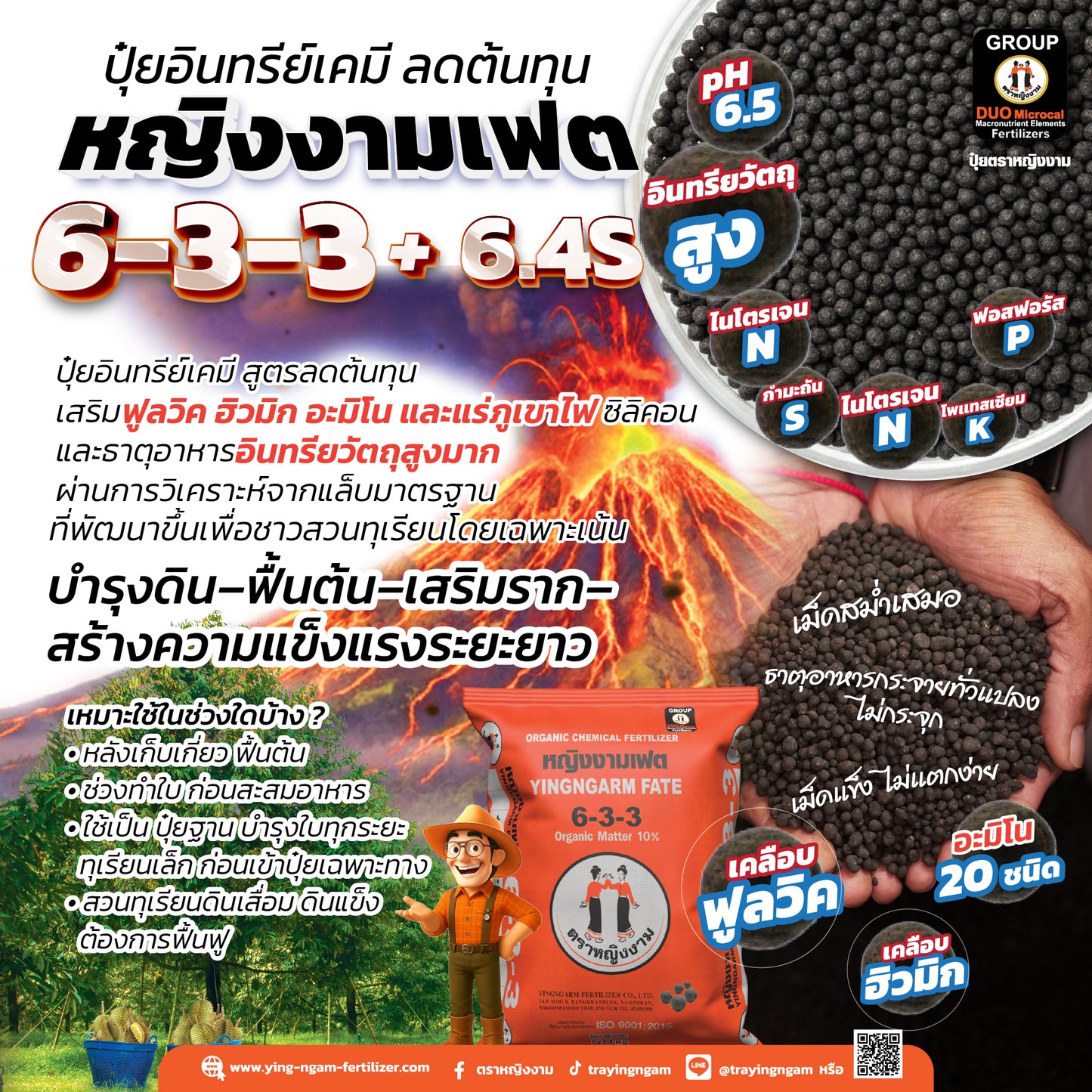 หญิงงามเฟต 6-3-3 +S6.4%+OM 10% 50 kg.