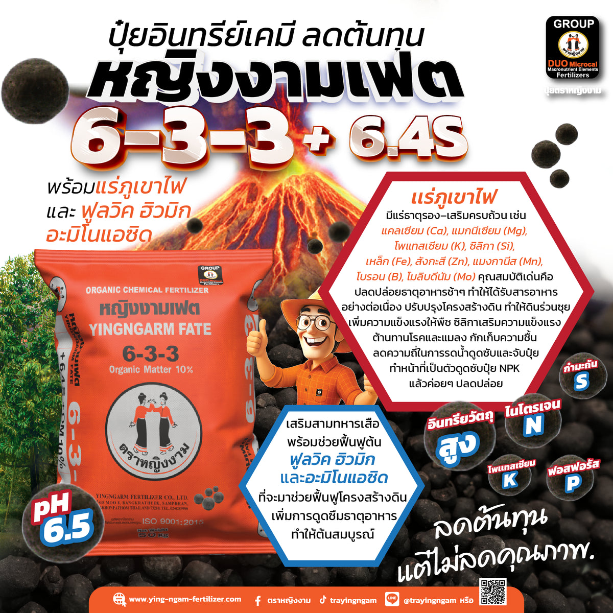 หญิงงามเฟต 6-3-3 +S6.4%+OM 10% 50 kg.